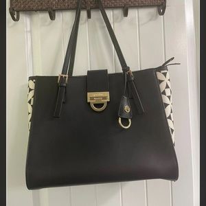 Spartina 449 Black Leather tote